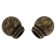 A set of tips for the cornice "Bologna", D = 1.6 cm, 2 pcs, brown gold