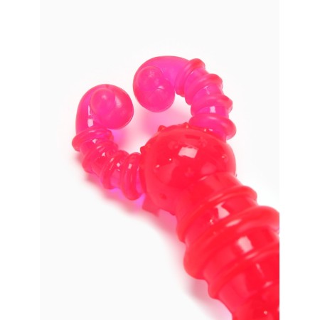 Chewing toy "crab", transparent, tpr, 12 cm, pink-2