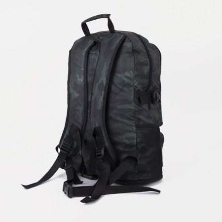 Tourist backpack, TL, 40 l, lightning department, 3 external pockets, with extension, khaki color-3