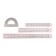 Set of metal linear 4 pieces: 15cm, 20cm, 30cm, transporter