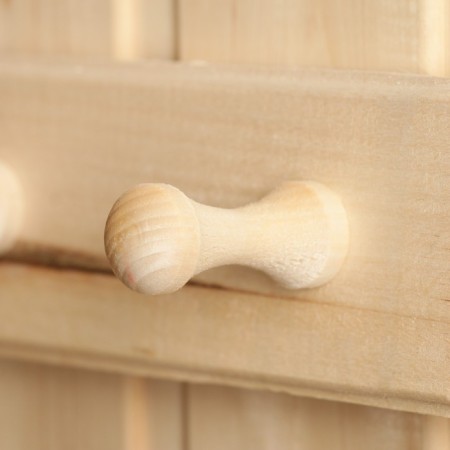 Ban "Classic" 7 hooks, linden, 65x6.5x6.5cm-2