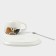Tea couple ceramic "cat", 3 items: a cup of 200 ml, a saucer 18.5 × 13.5 cm, a spoon