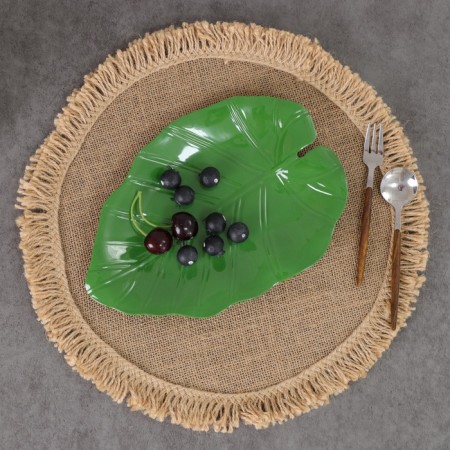 Serve dish "Liszt", 25 × 17 × 2 cm, green color-6