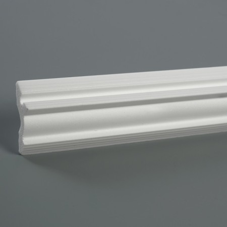 Ceiling skirting board 07017E, white 49x49x2000 mm-3