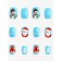 Children's overhead nails New Year's "Frost", 12 pcs