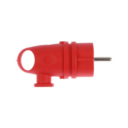 A portable corner fork with a ring at 16-002, 16 a, 250 V, IP44, with salary, rubber, red-2