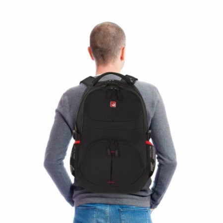 Germanium "S-06" university, compacted back, lightweight, black, 46x32x15 cm, 226953-22