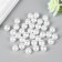 Beads for creativity plastic "White" set D-1 cm 11.5x12 cm, 40 pcs.