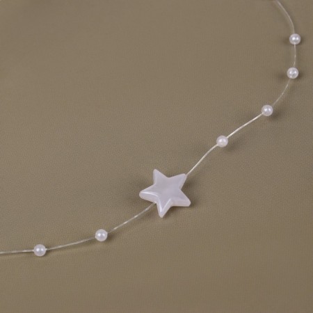 Beads on the fishing line, “stars”, 3/14 mm, 9 ± 0.5 m, white color-1