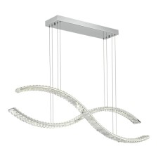 Suspension lamp ST LUCE. SL6206.103.50. Aceno. 1x50 W, LED, 3000K, 4250 LM, 120x18x100 cm, chromium color