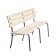 Street bench from pine with a back "Laksi", wood, metal, 36x180x82cm, load 200kg