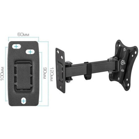 Kromax Corbel-2 Black 10 "-32" Max.25kg Nastya Turn and Top 107047-4