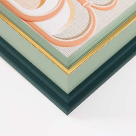Photo frame Plastic 13x18 cm "Steeliani" light green with gold 4.8x17.5x23 cm-3