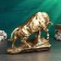 Figure "Bull on Stone" 29x38cm bronze with gilding