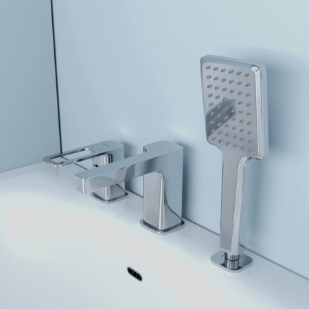 Mixer on board the bathtub IDDIS Slide Slisb30i07, for three holes, chrome-4