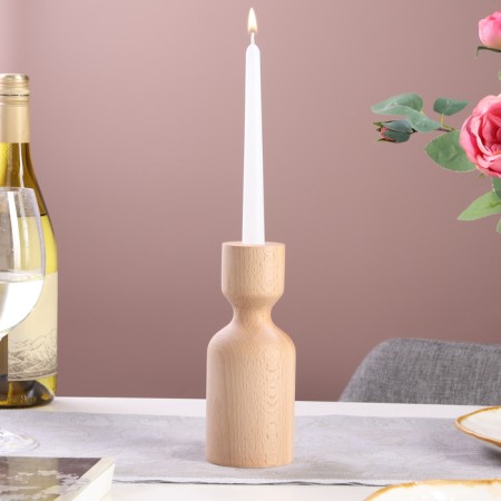 Candlestick, model No. 14, 7 x 17 cm, beech