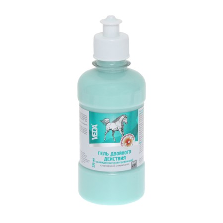 Gel for horses zoop Veda cooling - warming up, with camphor and menthol, 250 ml