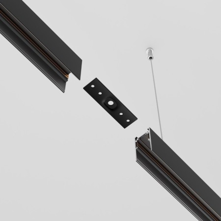 Direct Connector for the Technical Tra034C-21b, 8x2.2 cm overhead track system, black color-2
