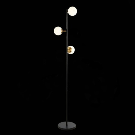 Floor lamp EVOLUCE. Sle220405-03. Forli. 3x60 watts, E27, 26x26x165 cm, black color, brass-1