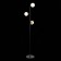 Floor lamp EVOLUCE. Sle220405-03. Forli. 3x60 watts, E27, 26x26x165 cm, black color, brass