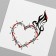Black-red tattoo on the body "Thorny Heart" 6x6 cm