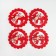 New Year's set of rings for napkins "Deer" 4 pcs, d = 9 cm, 100% p/e, felt