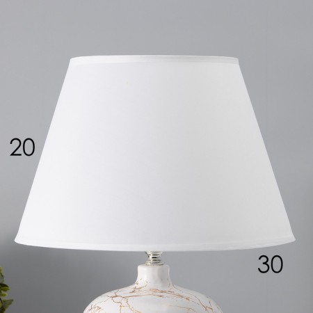 Traffic lamp with lampshade Risalux "Sarin", E27, 40 W, white-gold, 30 × 30 × 39.5 cm-2