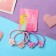 Hair gum "Lily" (set 4 pcs) Pink, lilac