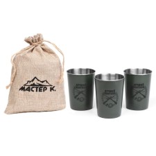 A set of camping glasses 