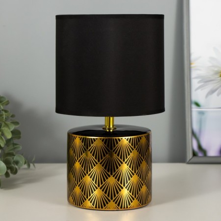 Birgit table lamp E14 40W black and gold 15x15x27 cm Risalux