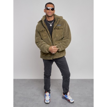Plush jacket men's, size 48, khaki color-9