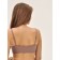 Female top on thin adjustable straps with mirey top with cup cups, size 48, chocolate color