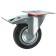 Wheel for transport carts, d = 100 mm, on the site, with a stop