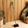 Kaminnaya set KN-6-20 forged, color silver, 3 objects: poker, scoop, panicle