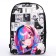 School backpack with an ANime Girl Penal, 42x28x13 cm, black color