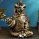 Piggy bank "Boac in a barrel" Black gold, 18x23x20cm