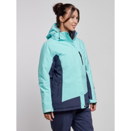 Ski jacket female winter, size 56, turquoise color-1