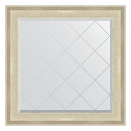 Mirror with engraving in the baguette frame, poisoned by silver 95 mm, 88x88 cm