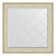 Mirror with engraving in the baguette frame, poisoned by silver 95 mm, 88x88 cm