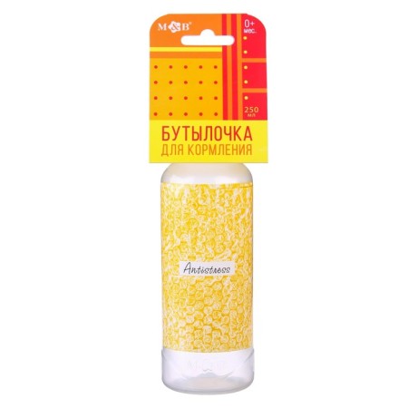 Antistress feeding bottle, classic throat, 250 ml., 0 months, cylinder-6