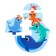 Soft puzzle for kids "Pyramid: Sea Animals", 5 parts, crumb I