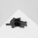 Icon "cat" hunter, jumping, black color in silver