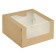 Confectionery packaging, box with a craft window, 18 x 18 x 10 cm