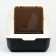 The toilet is closed with a folding top of 36 x 51 x 34 cm, black