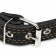 Collar leather two-layer dimensionless, 64 x 3 cm, Osh 30-55 cm, black