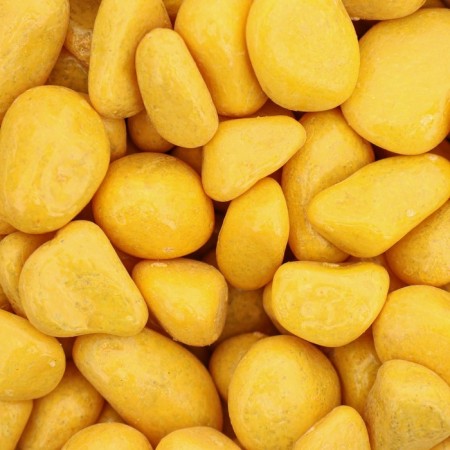 Soil for the aquarium "Galki color, yellow" 800g frin 8-12 mm