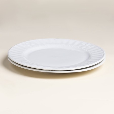 Set of porcelain plates SL Home "Vintage Frank", D = 22 cm, white color-5