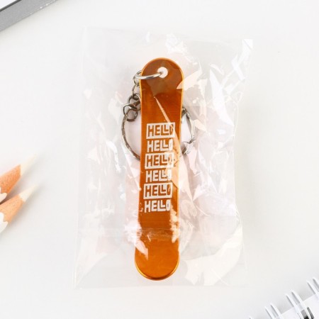 Key keychain "Hello", 11 x 1.1 cm-4