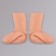 Socks for pedicure, tall, silicone, 21 × 19 cm, one size, beige color