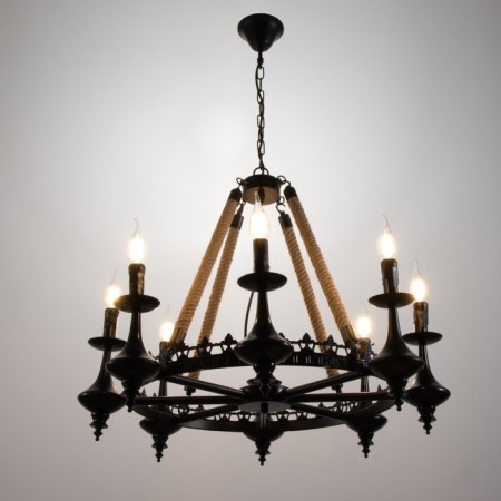 Chandelier "Castle" 8he14 40w Black 83x83x70-110cm Bayerlux-2